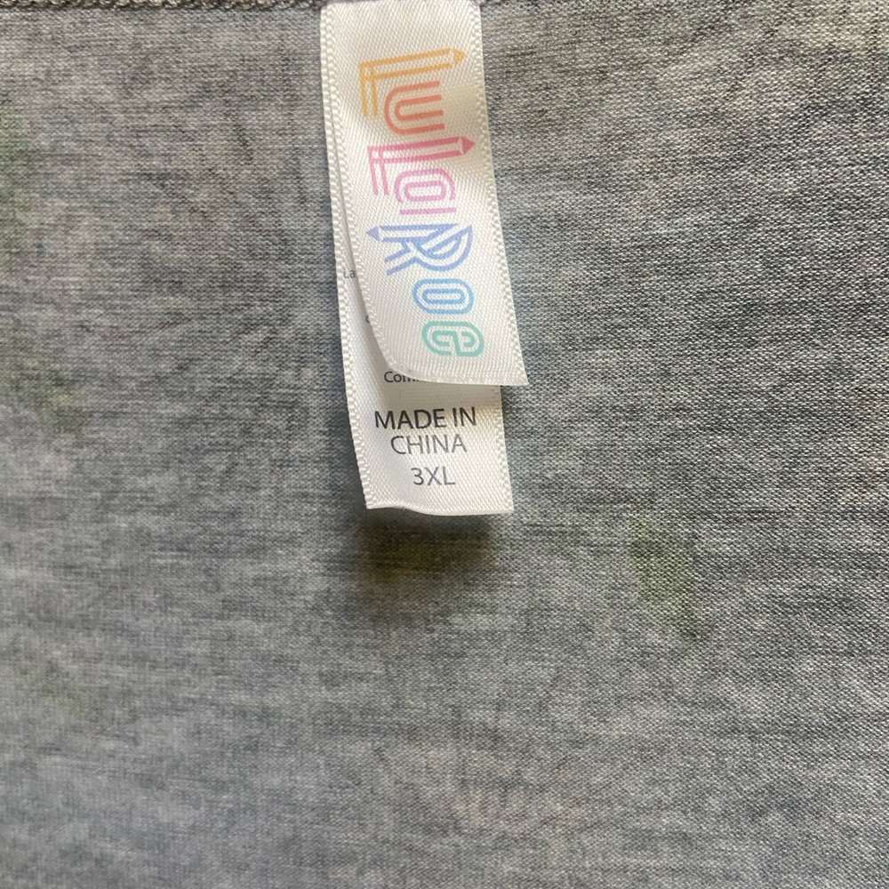 LuLaRoe PerfectT Dandelion Gray Women's Top 3XL - Picture 2 of 4